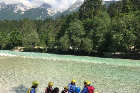 družinski rafting na soči